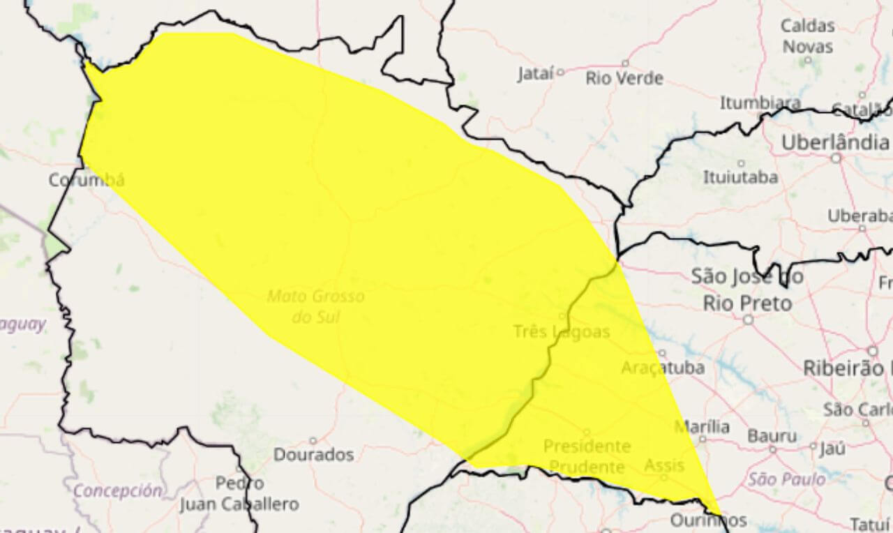 Alerta Amarelo Para Chuva Intensa E Ventania Em Grande Parte Do Ms E Sp Clima Ao Vivo